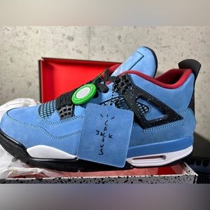 Jordan 4 Retro x Travis Scott Cactus Jack - Size 12 Men University Blue/Black